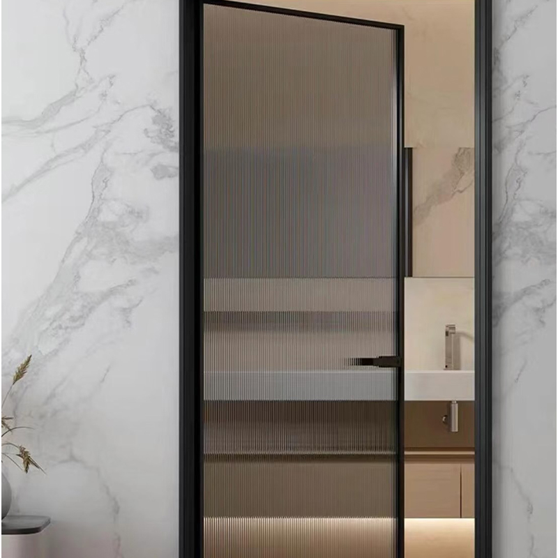 High quietness and privacy Aluminum Alloy Bathroom Door