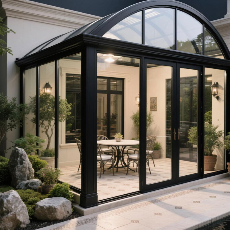 Aluminum Alloy Arched Roof Sunroom (Weather-Resistant Surface)